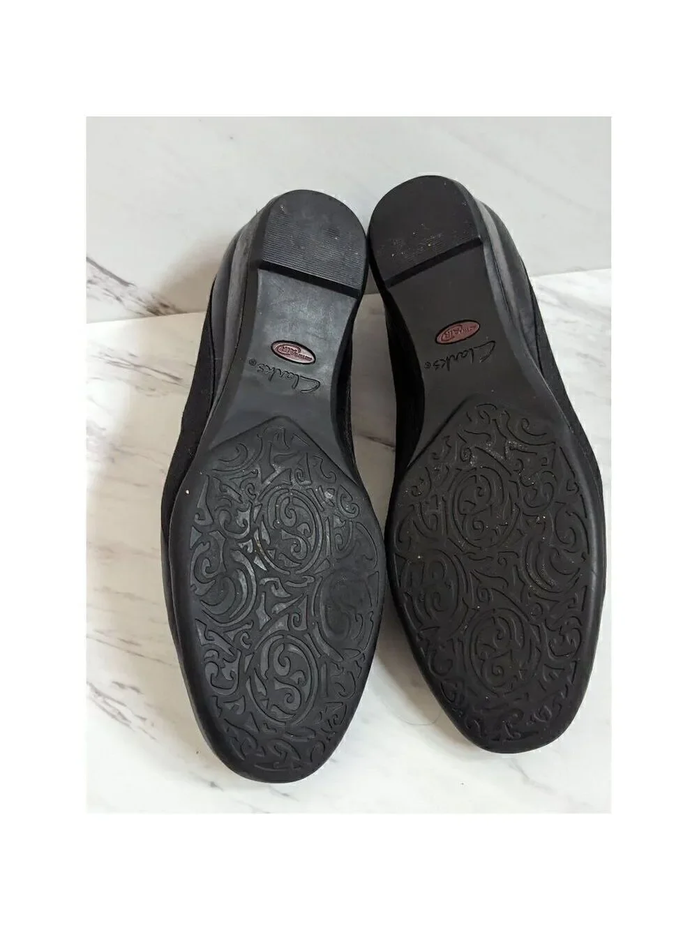 Clark's Women's Black Leather Artisan Slip On Walking Comfort Shoe Size 8M